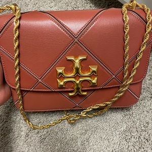Tory burch large Elenor purse salmon color